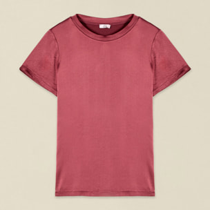 Oltre - Blusa in raso misto viscosa - Bordeaux
