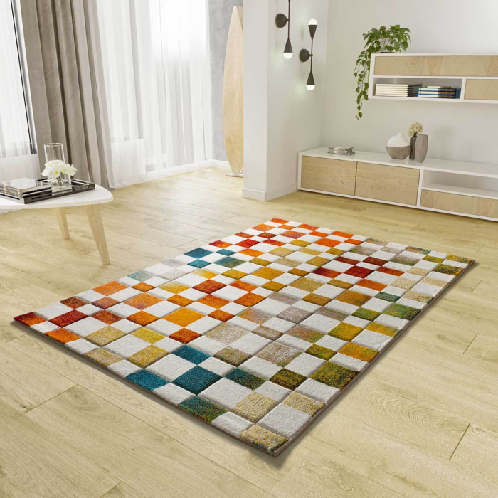 BRUNEI Alfombra geomÃ©trica en multicolor, varias medidas disponibles