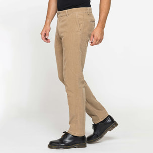 PANTALONE CHINO IN VELLUTO 1000 RIGHE TINTO PEZZA