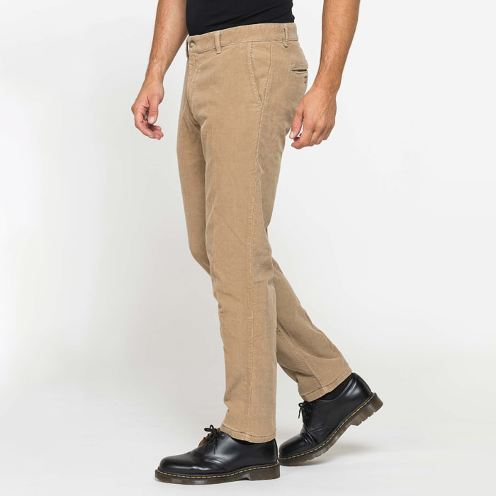 PANTALONE CHINO IN VELLUTO 1000 RIGHE TINTO PEZZA