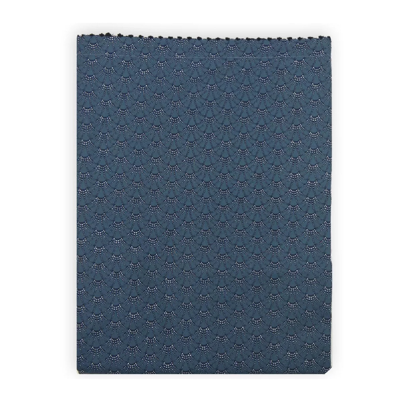 Drap plat percale de coton imprimé bleu gris Osaka givre