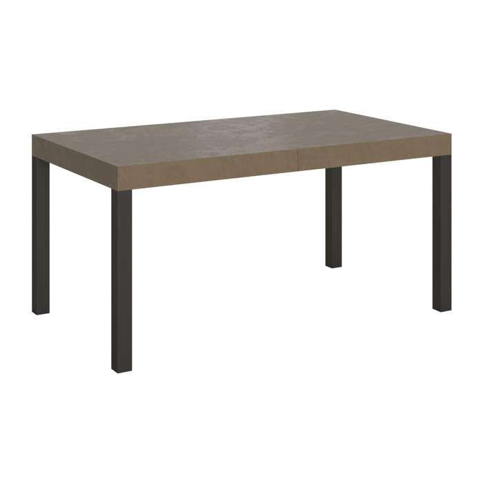 Table extensible 90x160/420 cm Everyday taupe pieds anthracite