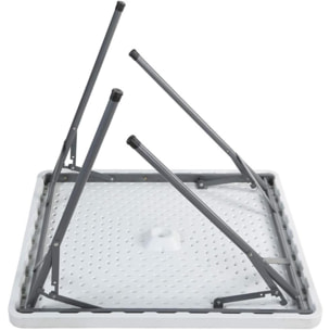 Well Home Mesa plegable foramto cuadrado de polietileno 88x88x74cm