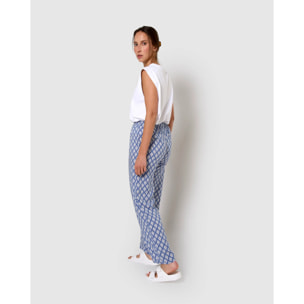 Pantalón viscosa zurich azul
