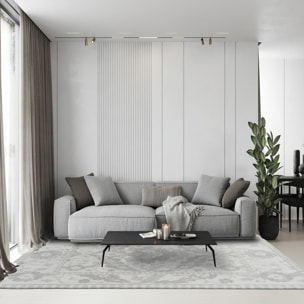 Tapis salon et chambre fait main en coton motif floral CHICDOUB