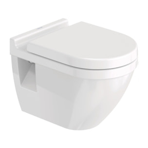 Cuvette WC suspendu Starck 3 avec abattant frein de chute déclipsable
