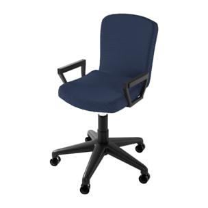 COPPIA VESTISEDIA CON SCHIENALE FASHIONABLE, Microfibra/Cotone/Elastan - BLU SCURO