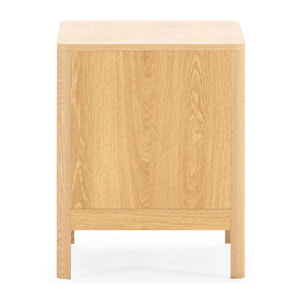 Mesita de noche Nassau 2 cajones efecto Roble/Verde
