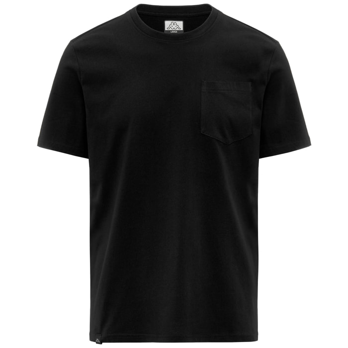 Kappa - Camisetas y tops Hombre Negro - Logo Pocket