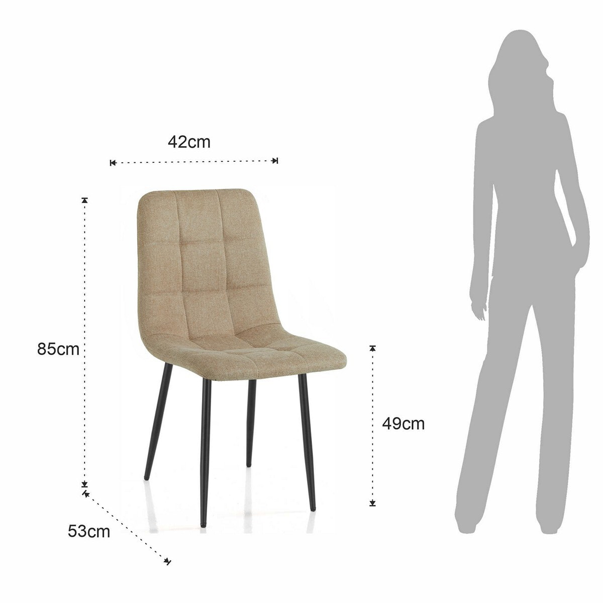 Tomasucci Ensemble de 4 chaises FAFFY EVO MARRON