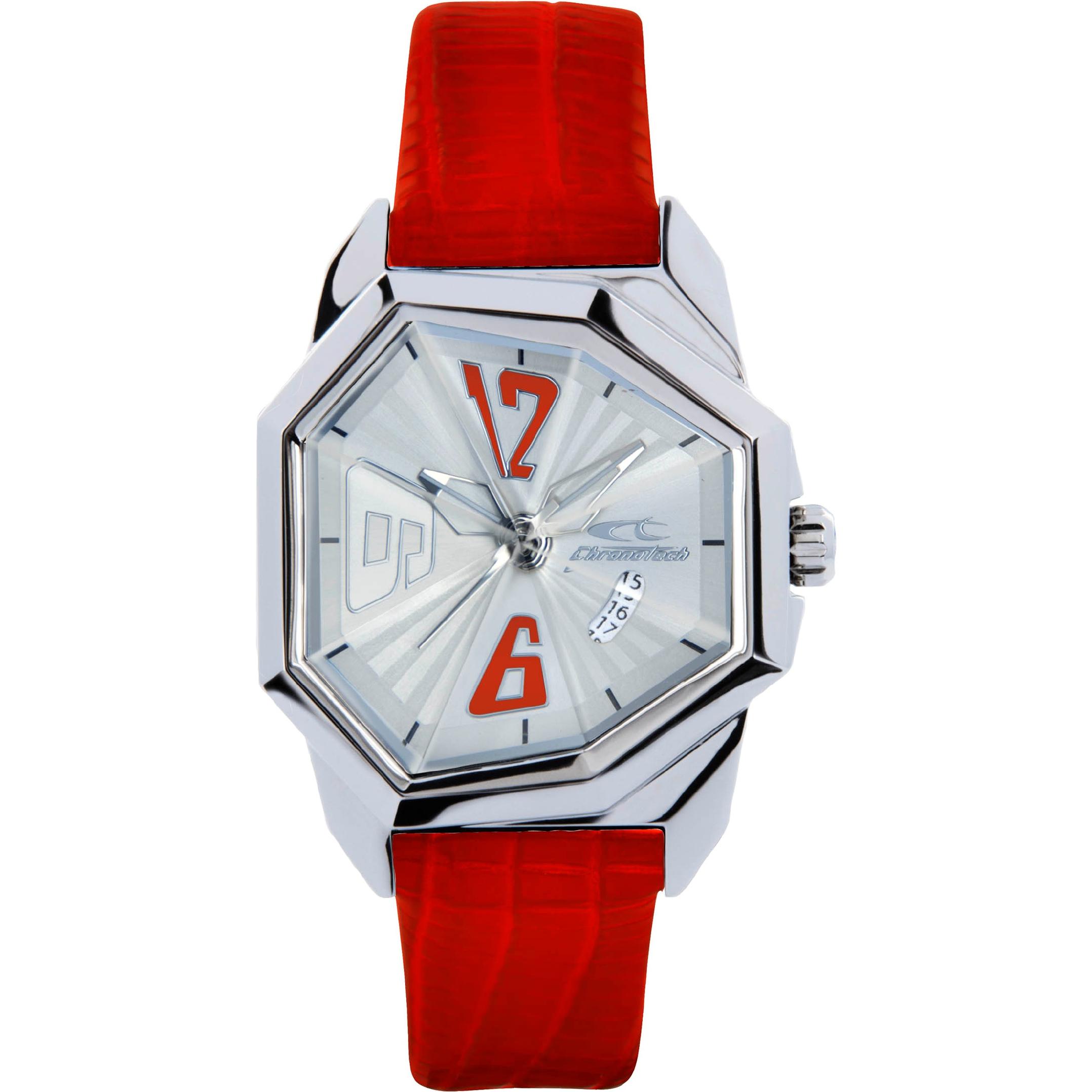 Orologio Chronotech Rosso-Argento