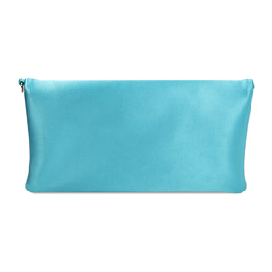 Pochette celeste in raso