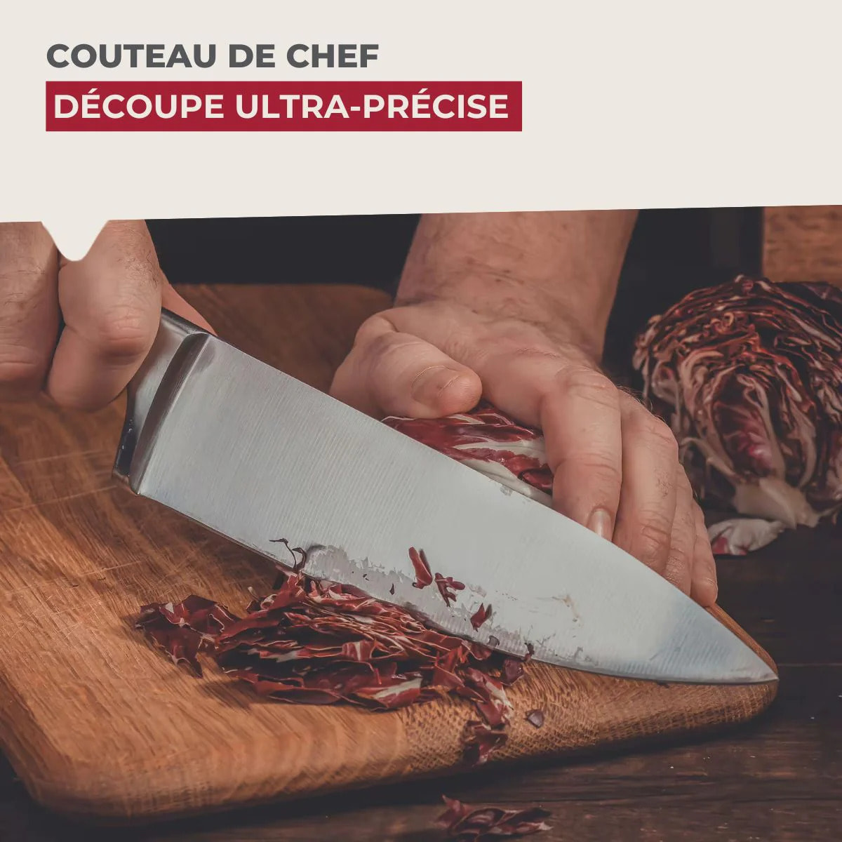 Couteau de chef 33 cm en inox Nirosta Star