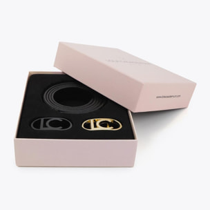 Pacco di Cinture Reversibili Animalier con Fibbia Intercambiabile