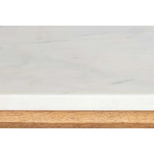 Mesa Centro Madera Mango Marmol Tyla 140x70x45 Cm
