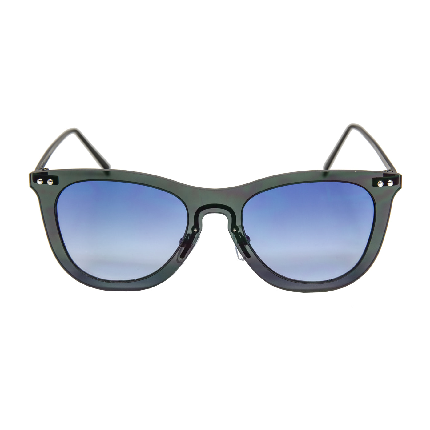 Gafas de sol OCEAN GENOVA - Negro transparente / Azul cielo degradado y patillas de metal negro mate