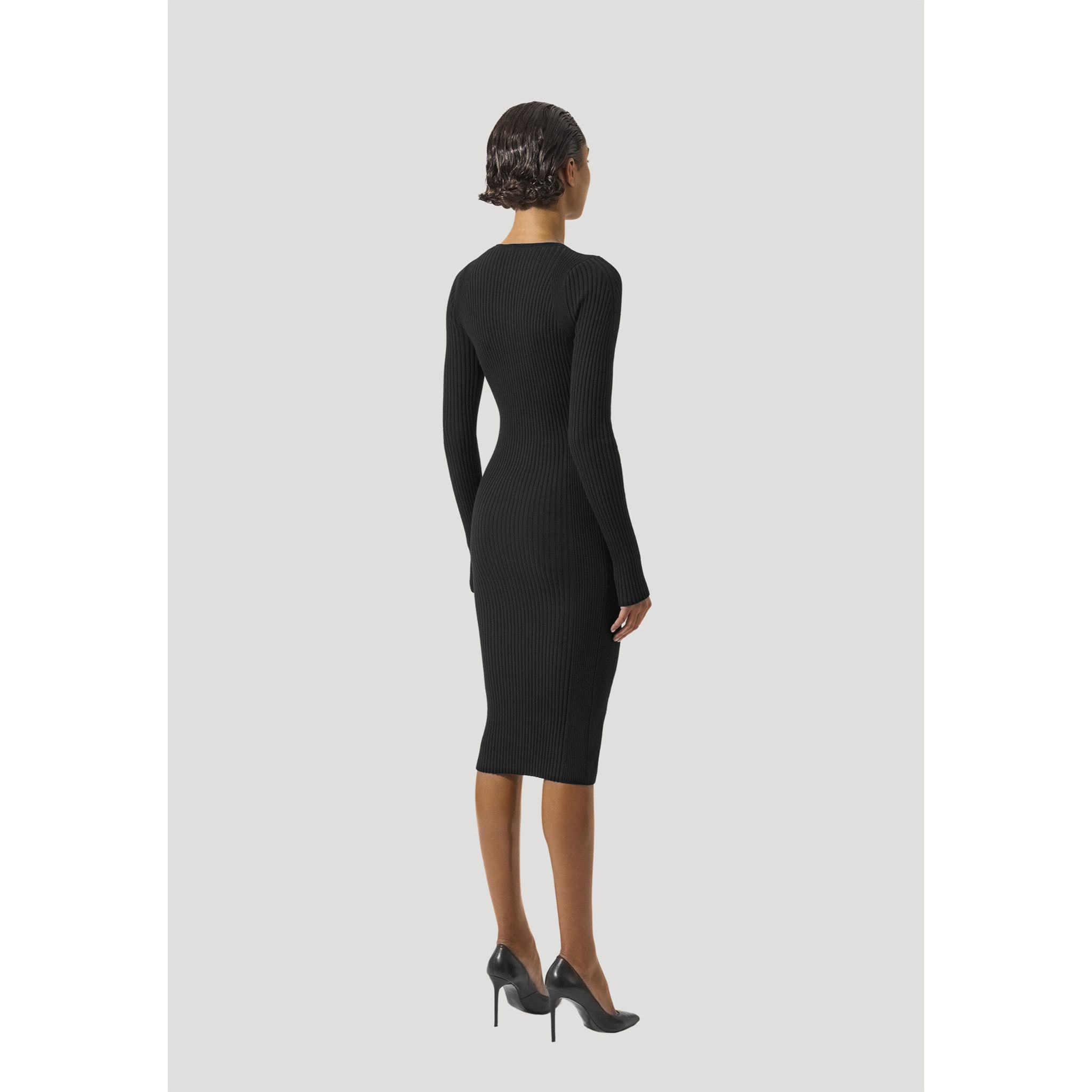 Vestito Fine Merino Rib Dress