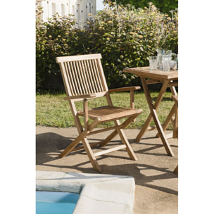 HARRIS - Ensemble de 2 fauteuils de jardin Java en bois Teck