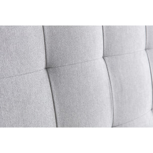 Tête de lit capitonnée en tissu gris L160 cm HALCIONA