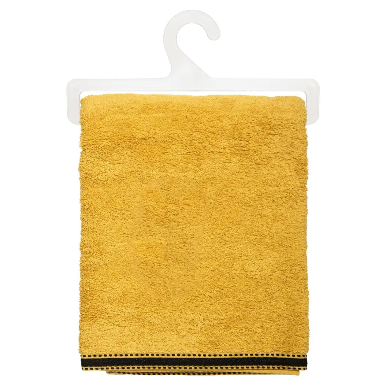 Drap de bain "Joia" coton jaune moutarde 100x150cm