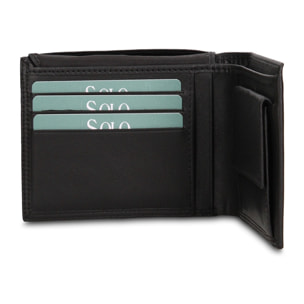 Portafoglio uomo in vera pelle - Modello Eldrin Prime - Casual - 12.5 x 9.5 x 2.0 cm