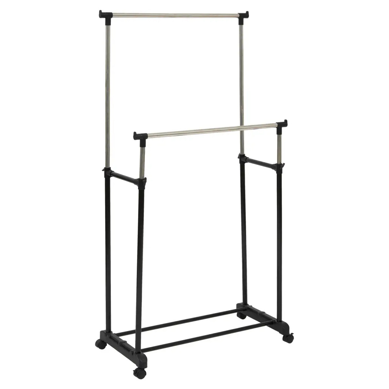 Portant à vêtements à roulettes double "Icare"