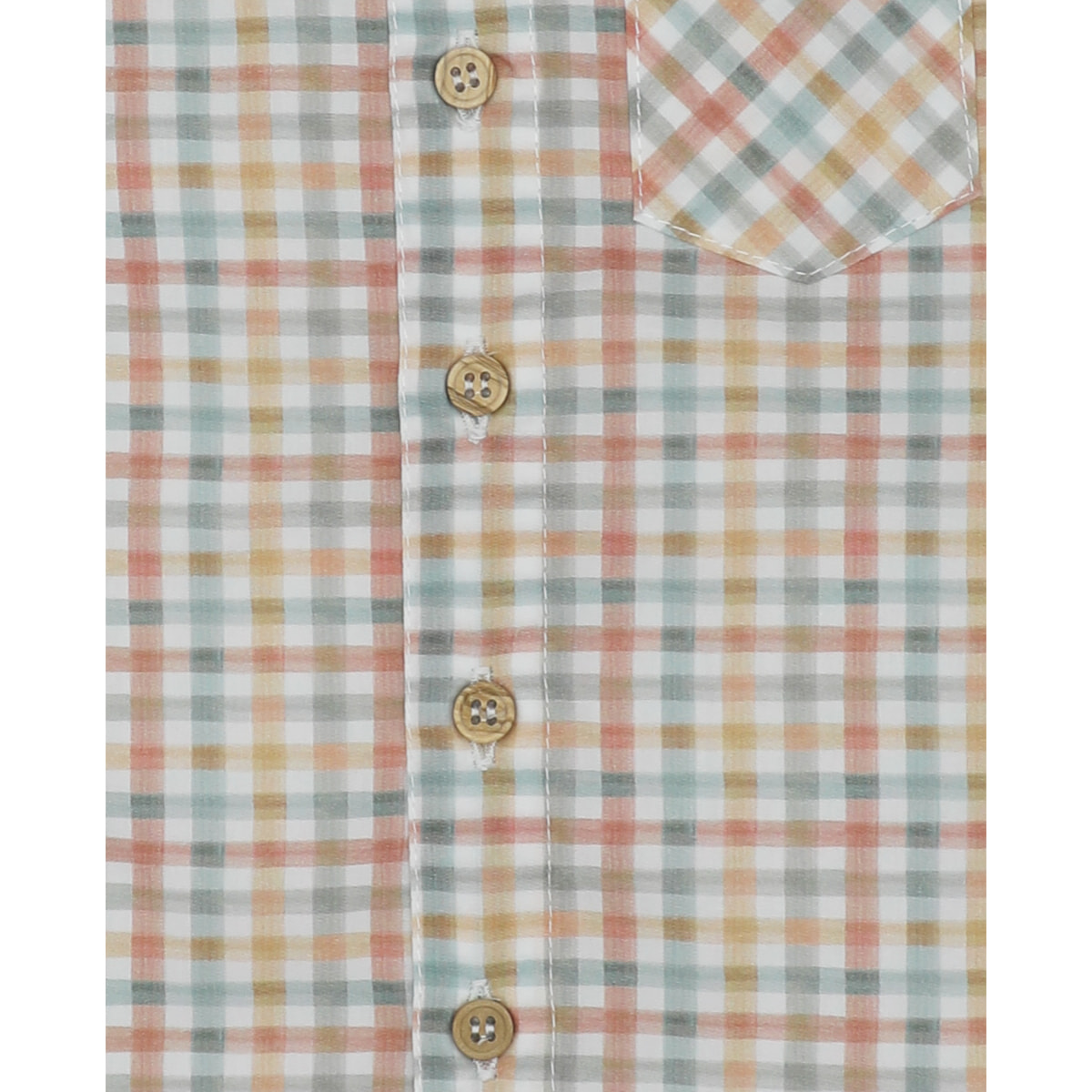 CAMISA CUADROS COLORES CON BOLSILLO