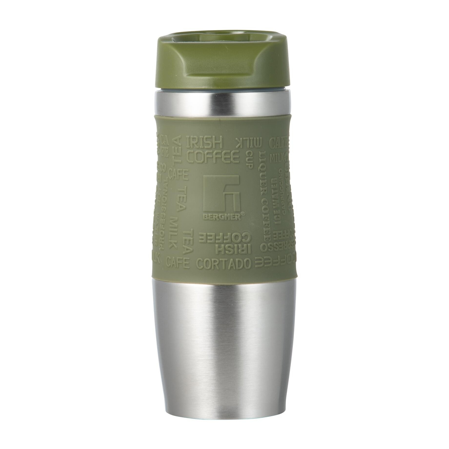 Taza de viaje 360ml acero inoxidable doble pared en color verde expert san ignacio