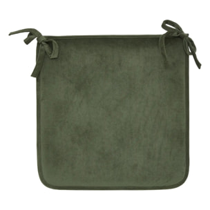 Galette de chaise Lilou vert Kaki 38x38cm