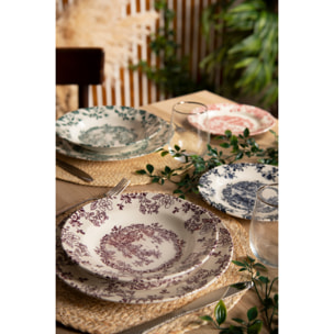 Servizio piatti 12 pezzi Excelsa – Les Voyages, Ceramica Multicolore