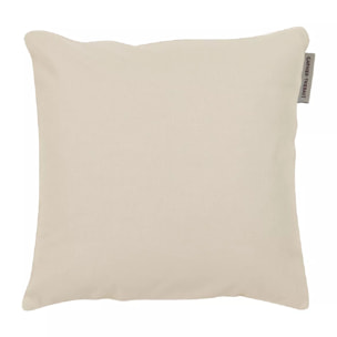 Housse de coussin pur coton 210 g/m² uni ivoire Confettis caillou