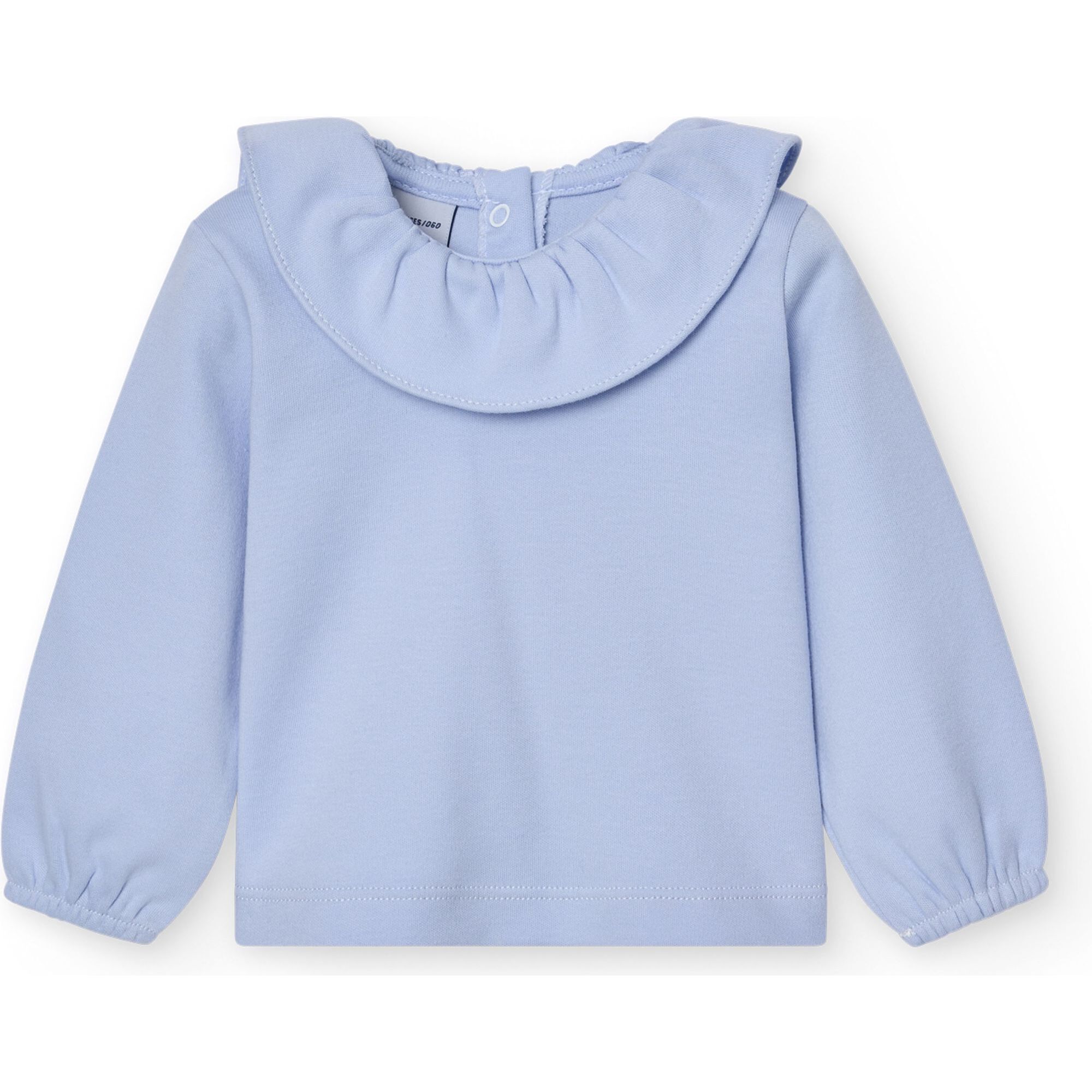 Camiseta bebé manga larga cuello volante