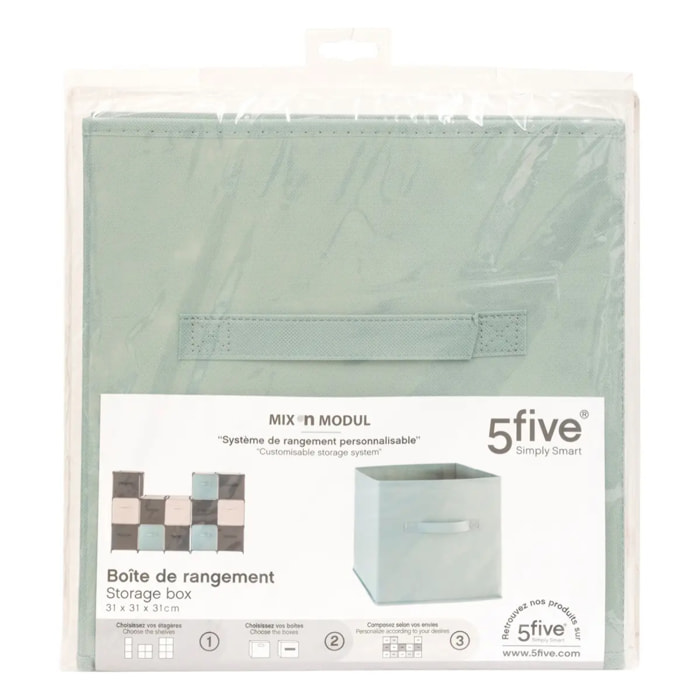 Boîte de rangement "Mix  n  Modul" vert céladon 31x31cm