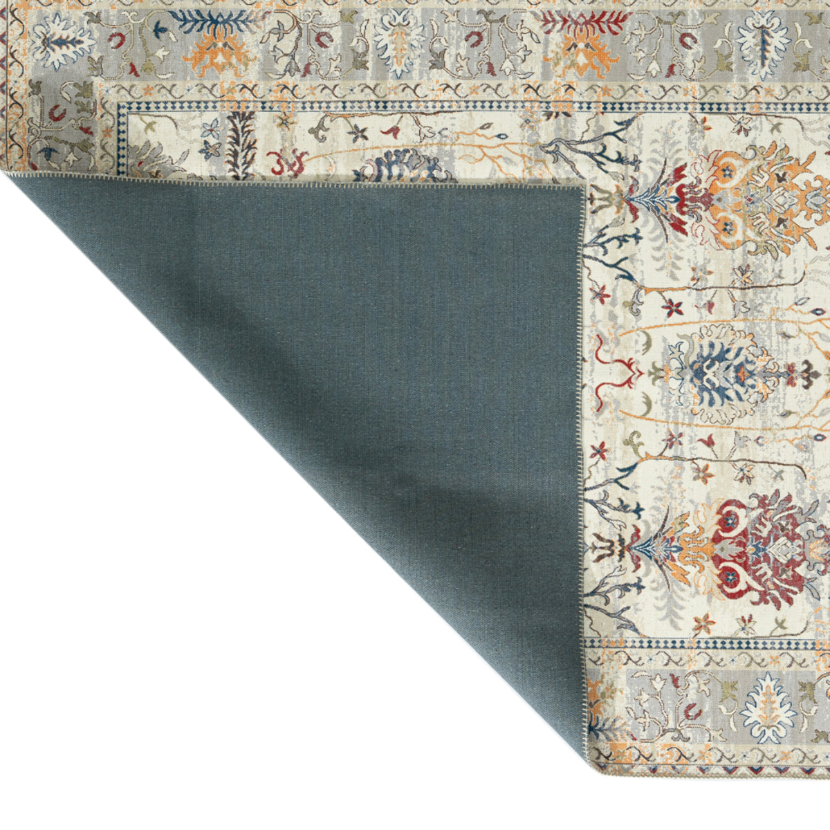 Radom - tapis vintage lavable en machine à 30°C, crème
