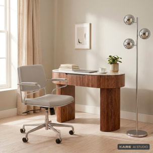 Chaise de bureau pivotante Dottore grise Kare Design