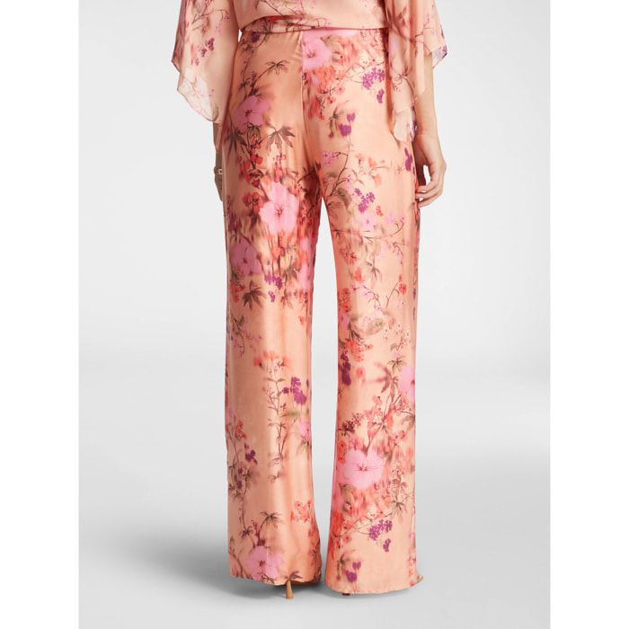 Elena Mirò - Pantalones elegantes estampados - Rosa cipria