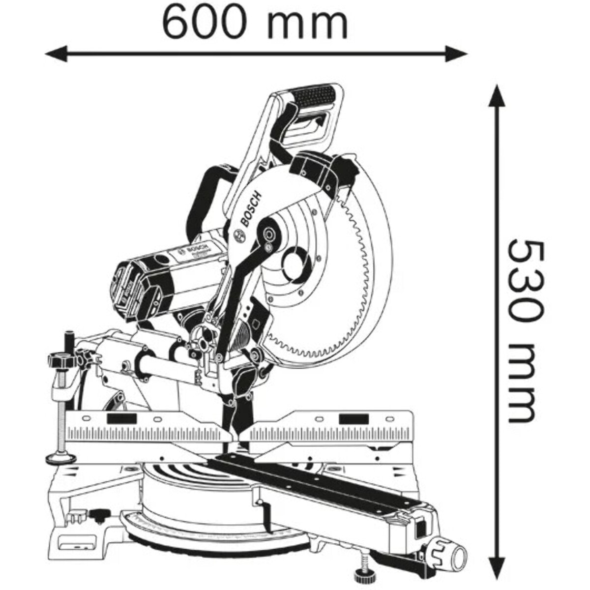 Scie à onglet radiale GCM 12 SDE Ø305mm - BOSCH - 0601B23100
