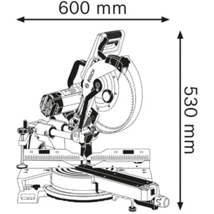 Scie à onglet radiale GCM 12 SDE Ø305mm - BOSCH - 0601B23100