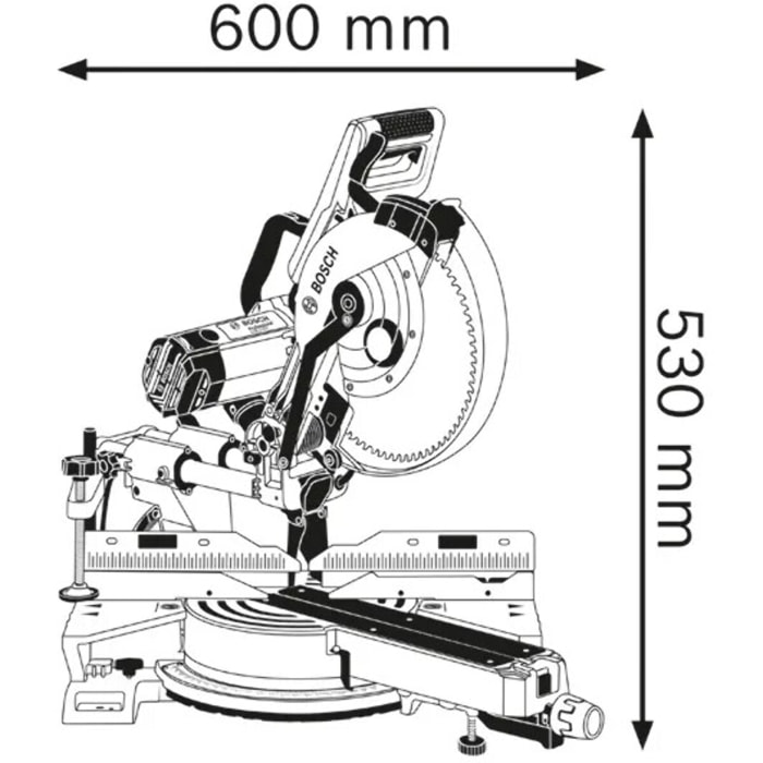 Scie à onglet radiale GCM 12 SDE Ø305mm - BOSCH - 0601B23100
