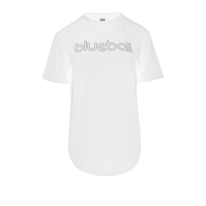 CAMISETA RUNNING PARA MUJER MANGA CORTA BLUEBALL EN BLANCO