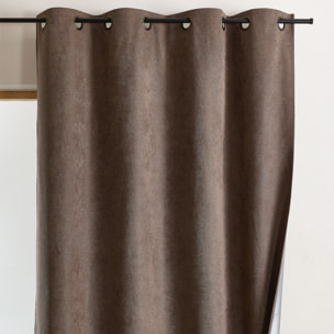 Rideau thermique occultant à œillets et réflecteur de chaleur - Marron Brun