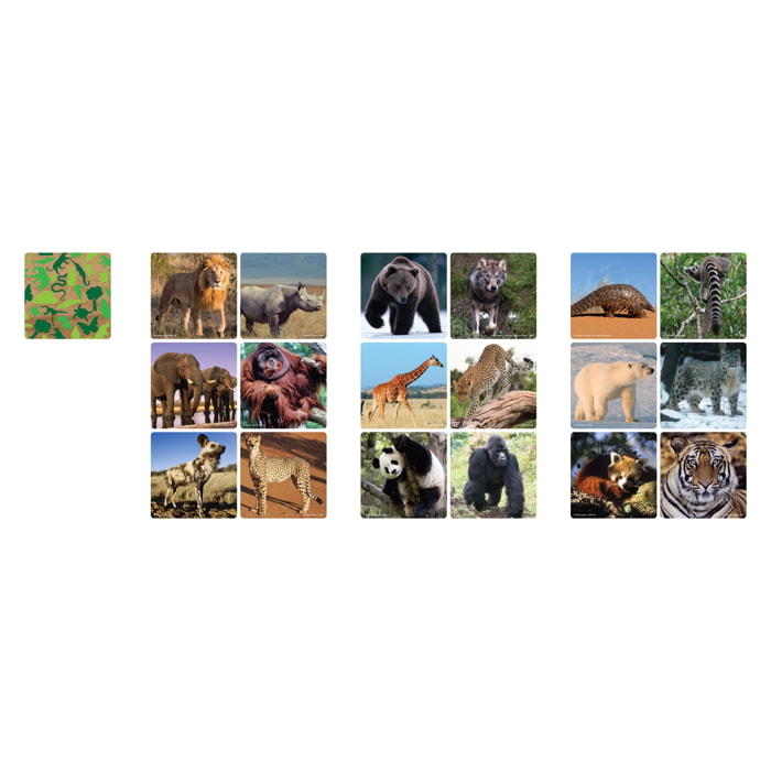 WWF JUEGO DE MEMORIA PAREJAS - MAMÍFEROS 36 PCS