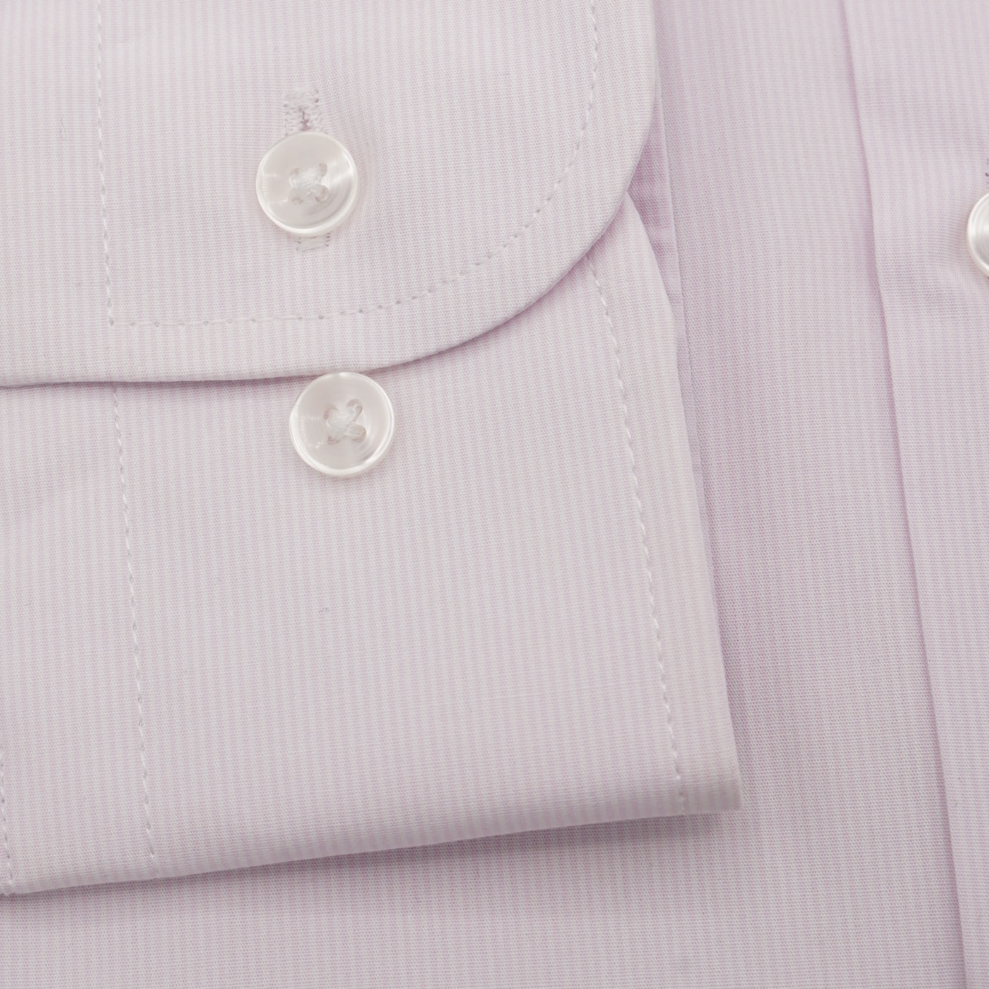 Camicia Uomo 1 Bottone Francese Slim Popeline Rosa/Bianco