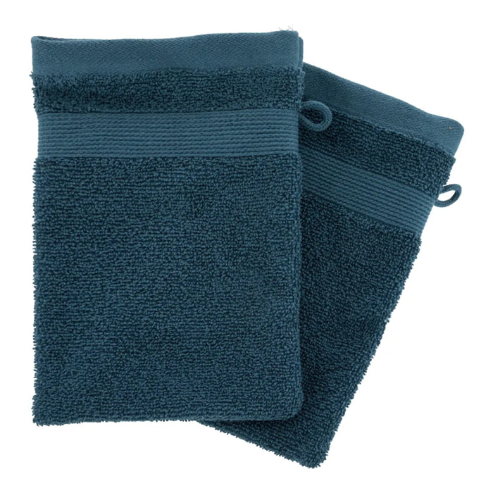 Lot de 2 gants "Praia" 15x21cm bleu égéen