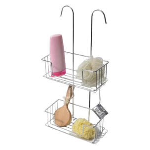 ETAGERE DE DOUCHE A SUSPENDRE CHROMEE SERGIO 2NV MSV