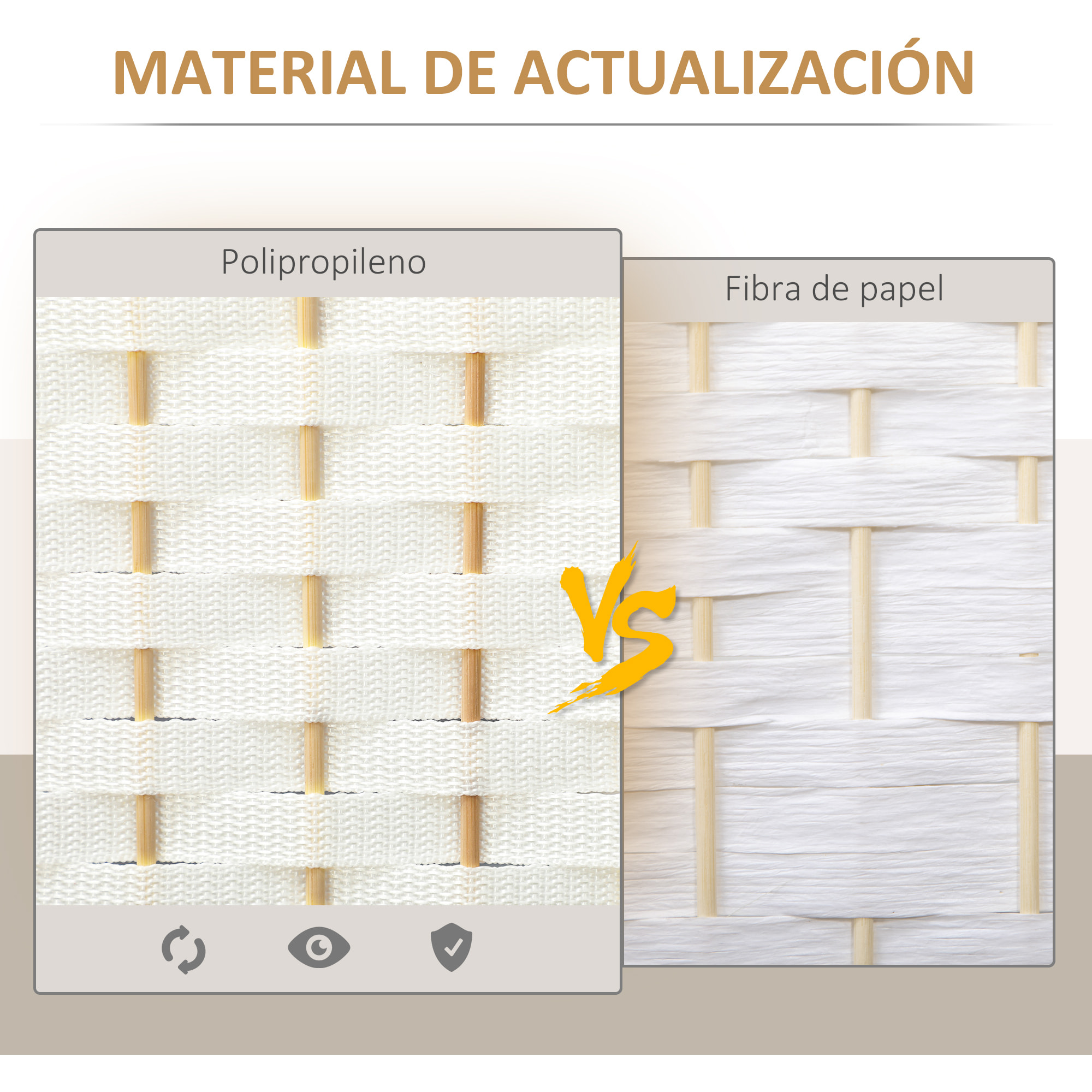 Biombo de 6 Paneles Separador de Ambientes Plegable 240x170 cm Biombo Separador de Ambientes para Salón Dormitorio Oficina Blanco