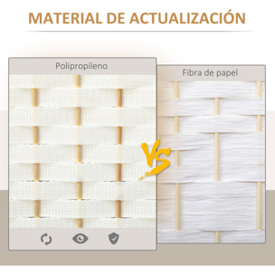 Biombo de 6 Paneles Separador de Ambientes Plegable 240x170 cm Biombo Separador de Ambientes para Salón Dormitorio Oficina Blanco