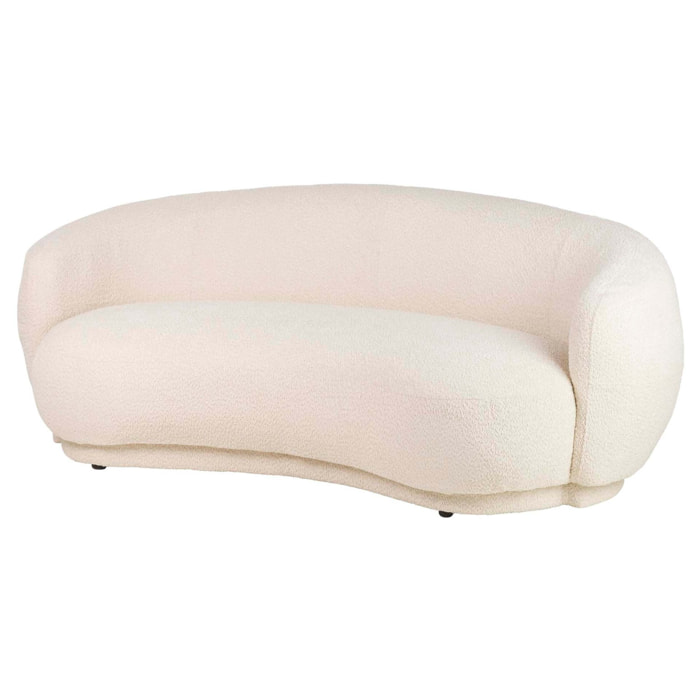 Sofa Boucle Beige Luna 191x93x73 Cm
