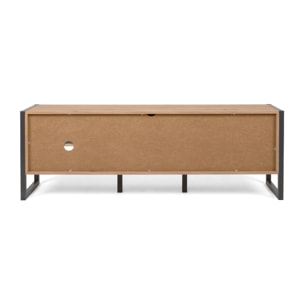 Meuble TV industriel en bois avec placards AUTEL
