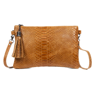 Ermine Borsa a tracolla Donna.
Pelle autentica Camoscio Inciso Serpente